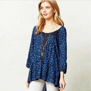Anthropologie HD in Paris Ressica Tunic Top S Blue